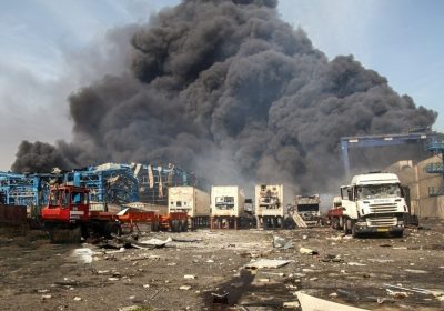 حادثه آتش‌سوزی در بندر شهید رجایی